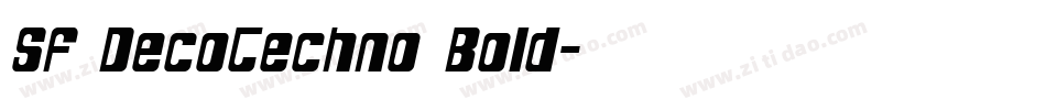 SF DecoTechno Bold字体转换
